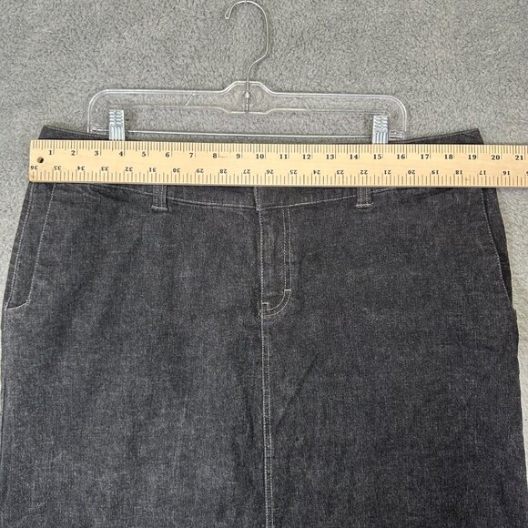 Tommy Hilfiger Women's Y2K Black Denim Maxi Skirt Dark Wash Plus Size 18 - Picture 12 of 14